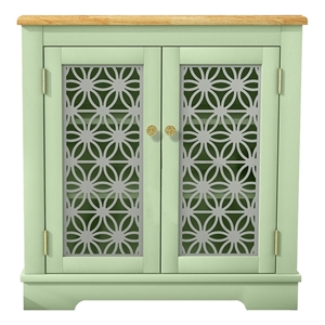 liviland 30 in. storage sideboard buffet accent cabinet - green