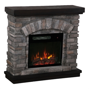 liviland 36 in. freestanding electric fireplace in gray