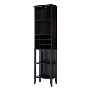 smart home furniture 4-shelf contemporary wood wine cabinet in red cocoa