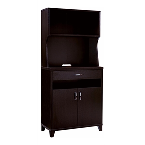 smart home furniture 1-shelf contemporary wood baker's cabinet in red cocoa