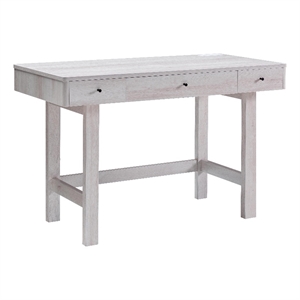 smart home furniture 3-drawer contemporary wood desk in white oak