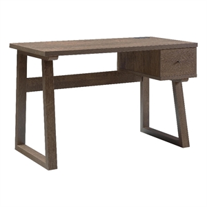 smart home furniture 1-drawer contemporary wood writing desk in walnut oak