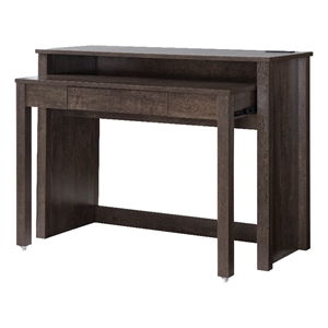 smart home furniture 1-drawer contemporary wood desk in walnut oak