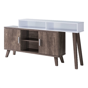 smart home furniture contemporary wood console table in hazelnut brown/white
