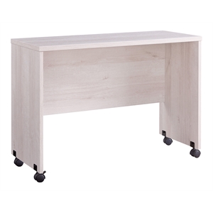 smart home furniture contemporary wood return with casters in white oak