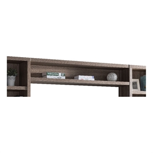 smart home furniture contemporary wood bridge in dark taupe brown