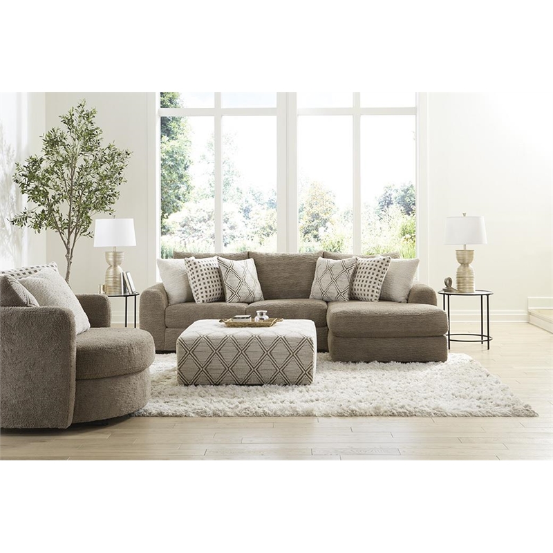 Albany 672 Cocktail Ottoman in Haven Cocoa