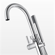 Athena 1-Handle Freestanding Roman Tub Faucet with Hand Shower in Chrome