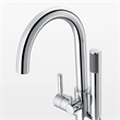 Athena 1-Handle Freestanding Roman Tub Faucet with Hand Shower in Chrome