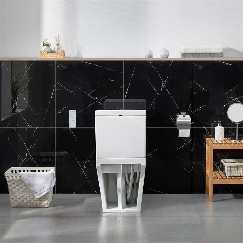 Wilma Elongated Hands-Free Smart Bidet Toilet in White