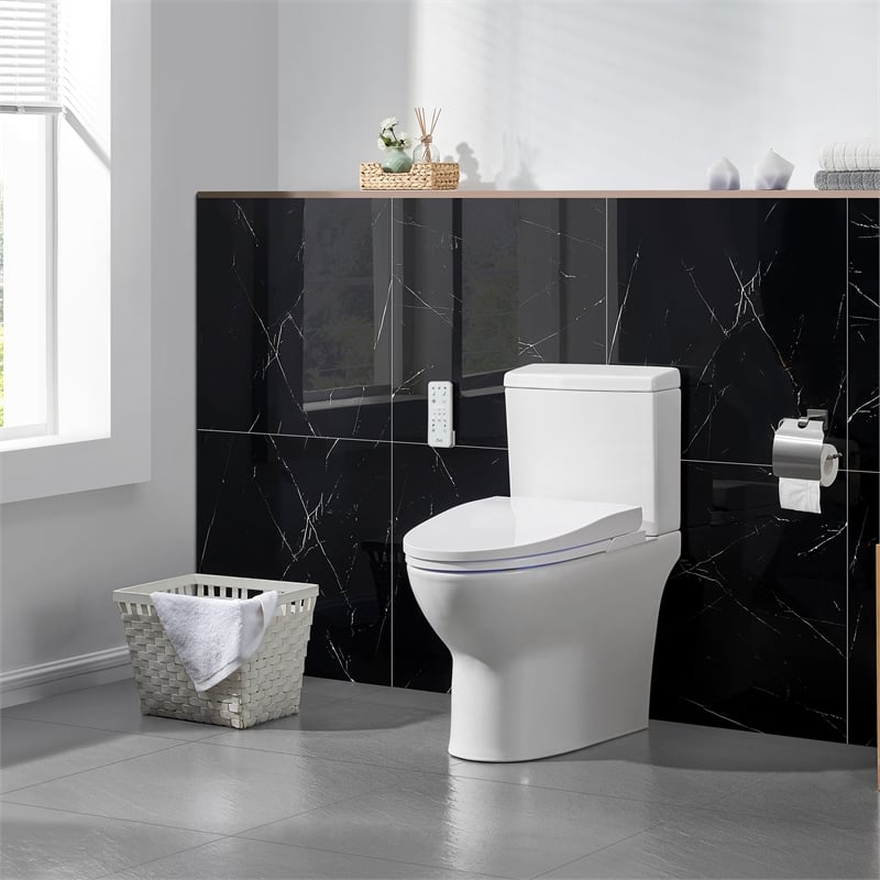 Wilma Elongated Hands-Free Smart Bidet Toilet in White