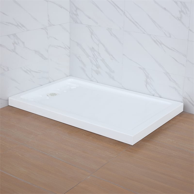 Bel Stainless Steel Corner Shower Kit Base and Door 32