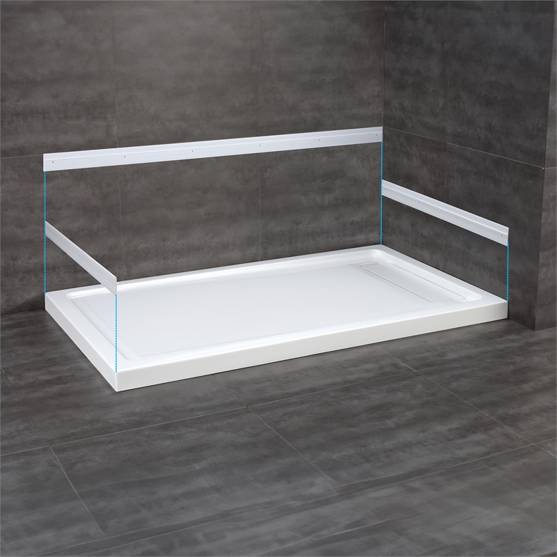 Bel Brushed Nickel Alcove Shower Kit Base and Door 36