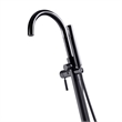 Athena 1-Handle Freestanding Roman Tub Faucet with Hand Shower in Matte Black
