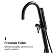 Athena 1-Handle Freestanding Roman Tub Faucet with Hand Shower in Matte Black