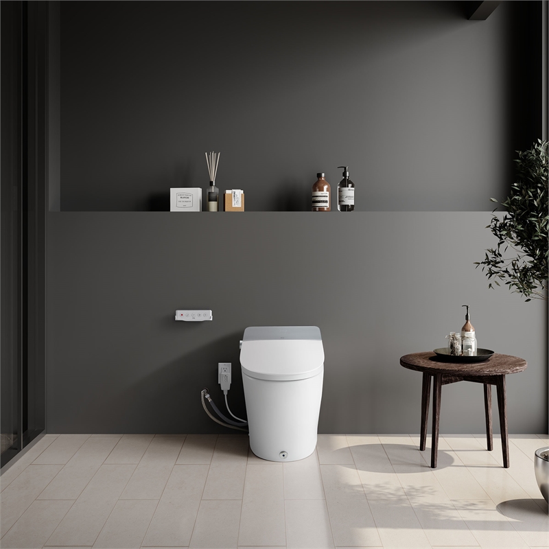 Ove Clarke Dual-Flush Hands-Free Smart Bidet Toilet with Built-in Tank