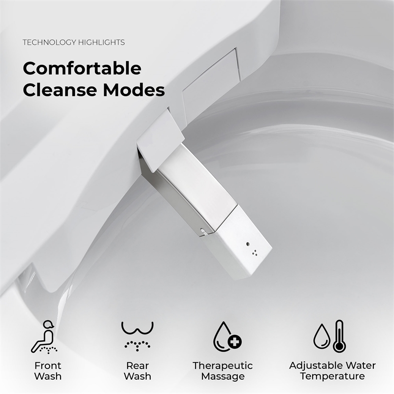 Ove Clarke Dual-Flush Hands-Free Smart Bidet Toilet with Built-in Tank