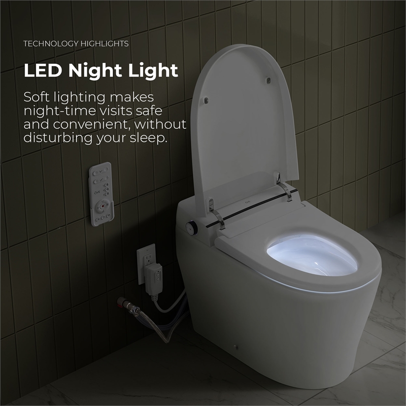 Ove Ella Dual-Flush Smart Bidet Toilet with Built-in Tank