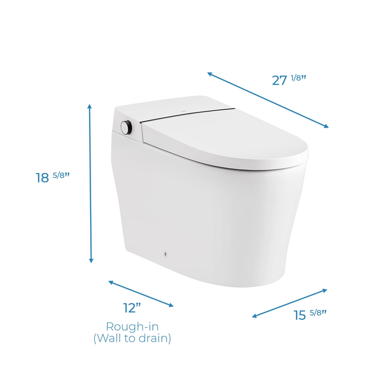 Ove Ella Dual-Flush Smart Bidet Toilet with Built-in Tank