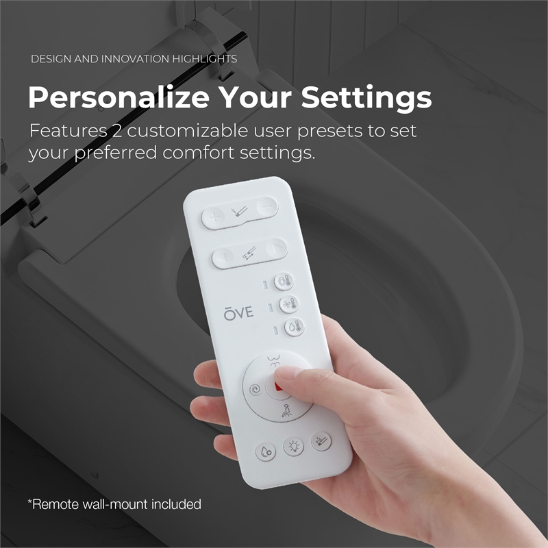 OVE Ella Dual-Flush Smart Bidet Toilet with Built-in Tank