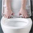OVE Beverly 2-Piece 1.1/1.6 GPF Dual-Flush Elongated Toilet in White Seat Included