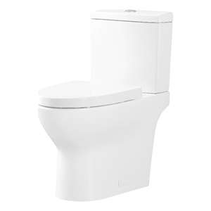 Beverly 2-Piece 1.1/1.6 GPF Dual-Flush Elongated Toilet in White Seat Included