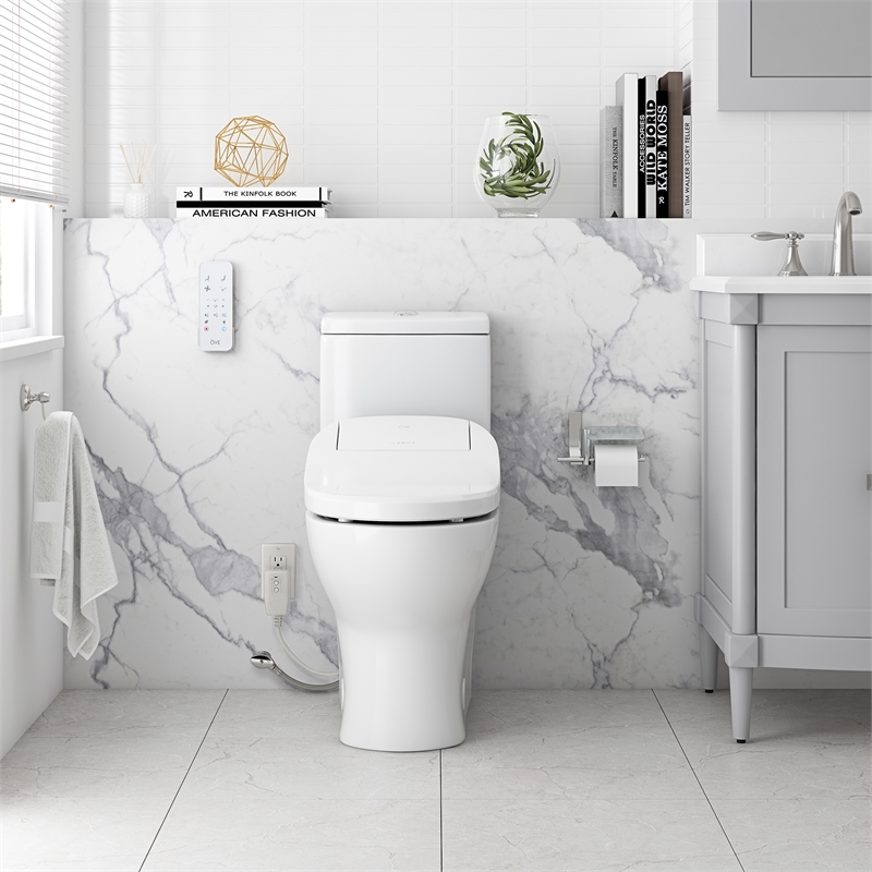Felix 2-Piece 1.06/1.28 GPF Dual-Flush Elongated Toilet with Smart Bidet Seat