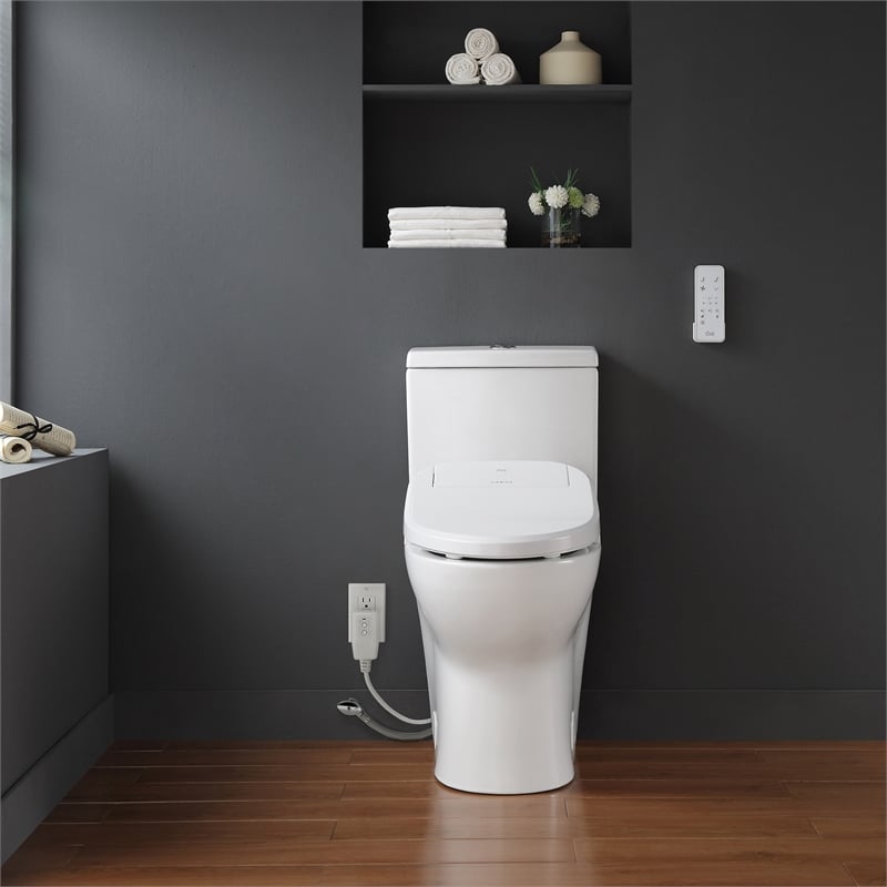 Felix 2-Piece 1.06/1.28 GPF Dual-Flush Elongated Toilet with Smart Bidet Seat