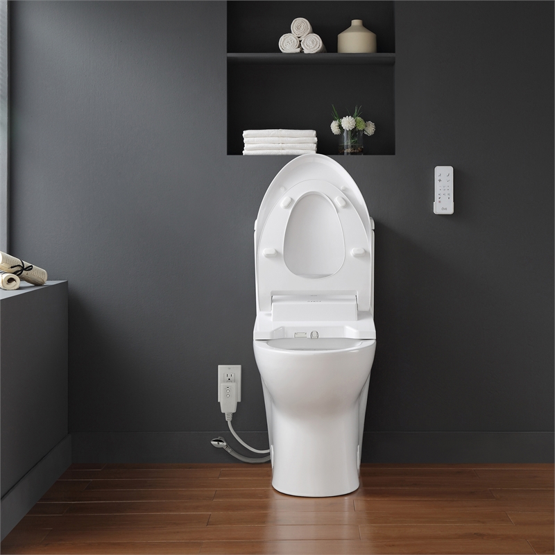 Felix 2-Piece 1.06/1.28 GPF Dual-Flush Elongated Toilet with Smart Bidet Seat