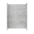 OVE Misty Grey Tile Alcove Shower Wall Panel Kit 60 in. W x 32 in. D x 80 in. H 6-Piece Set
