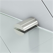 OVE Bella Tempered Glass Corner Shower Shelves 3-Pack in Satin Nickel Finish