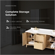 OVE Gabi 72 in. Double Sink Freestanding Rustic Ash Bathroom Vanity