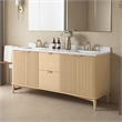 OVE Gabi 72 in. Double Sink Freestanding Rustic Ash Bathroom Vanity