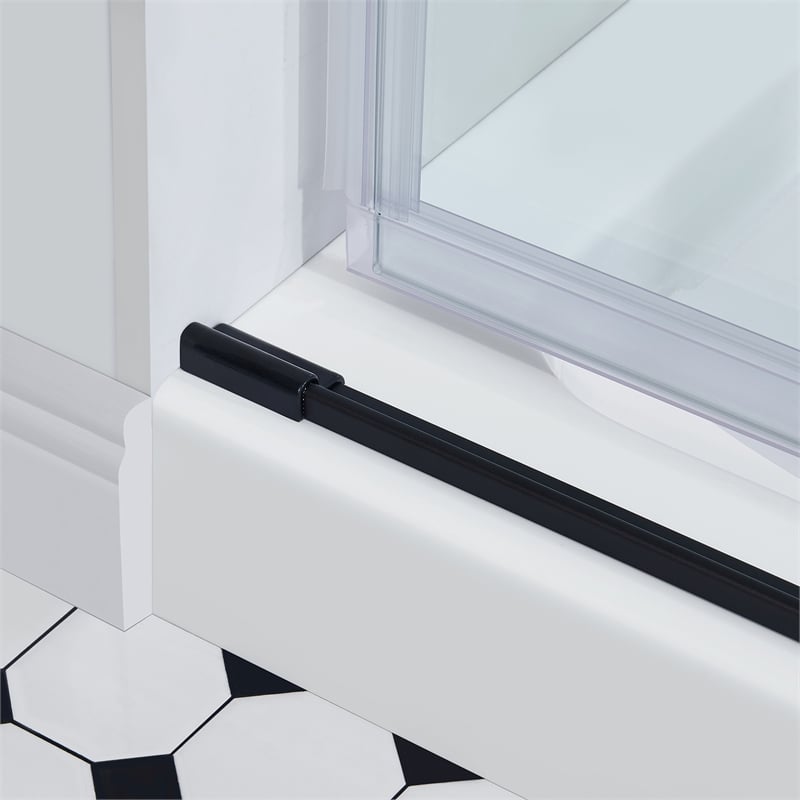 Bel Oil-Rubbed Bronze Alcove Shower Kit Base and Door 32