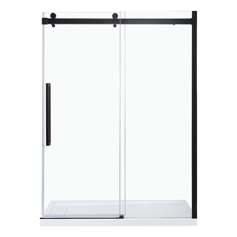 Bel Oil-Rubbed Bronze Alcove Shower Kit Base and Door 32