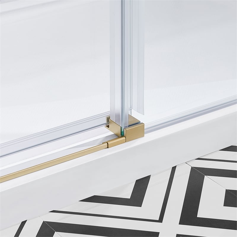 Bel Gold Alcove Shower Kit Base and Door 32