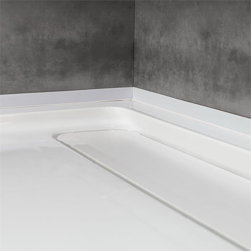 Bel Matte Black Corner Shower Kit Base and Door 32