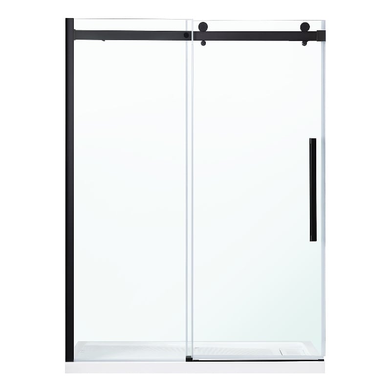 Bel Matte Black Corner Shower Kit Base and Door 32