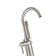Athena 1-Handle Freestanding Roman Tub Faucet with Hand Shower in Brushed Nickel