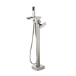 Infinity 1-Handle Freestanding Tub Faucet with Hand Shower in Brushed Nickel