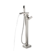 Infinity 1-Handle Freestanding Tub Faucet with Hand Shower in Brushed Nickel