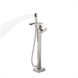 Infinity 1-Handle Freestanding Tub Faucet with Hand Shower in Brushed Nickel