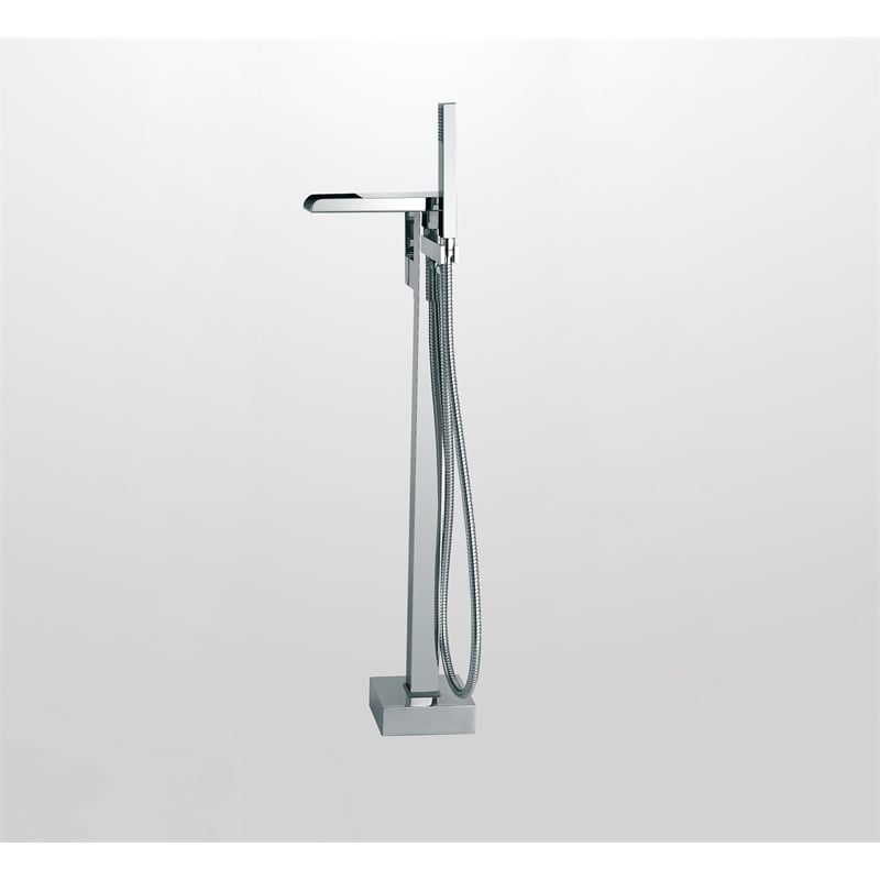 Infinity 1-Handle Freestanding Tub Faucet with Hand Shower in Chrome