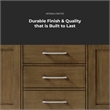 OVE Athea 72 in. Almond Latte Bathroom Vanity with White Top and Nickel Hardware