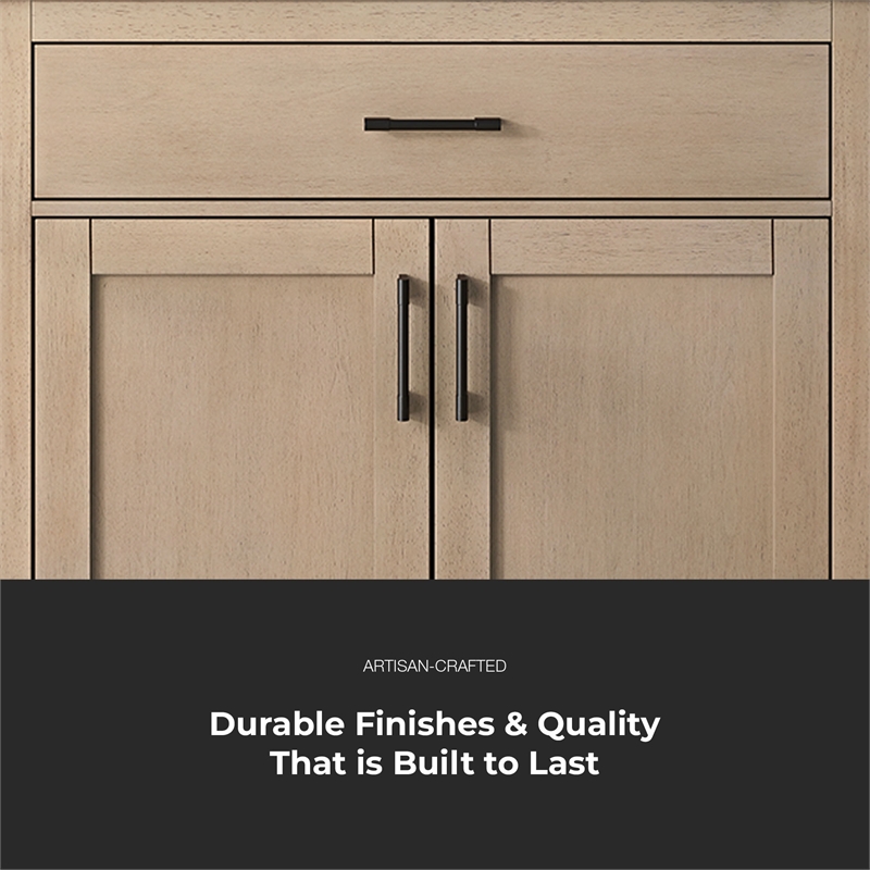 OVE Bailey 36 in. Sahara Birch Bathroom Vanity White Engineered Stone Top