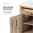 OVE Bailey 36 in. Sahara Birch Bathroom Vanity White Engineered Stone Top