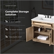 OVE Bailey 36 in. Sahara Birch Bathroom Vanity White Engineered Stone Top