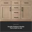 OVE Bailey 48 in. Sahara Birch Bathroom Vanity White Engineered Stone Top