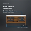 OVE Gabi 72 in. Double Sink Freestanding Warm Walnut Bathroom Vanity