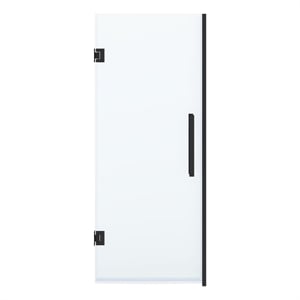 Panama 32&quotW x 72&quotH Frameless Hinge Alcove Shower Door in Black